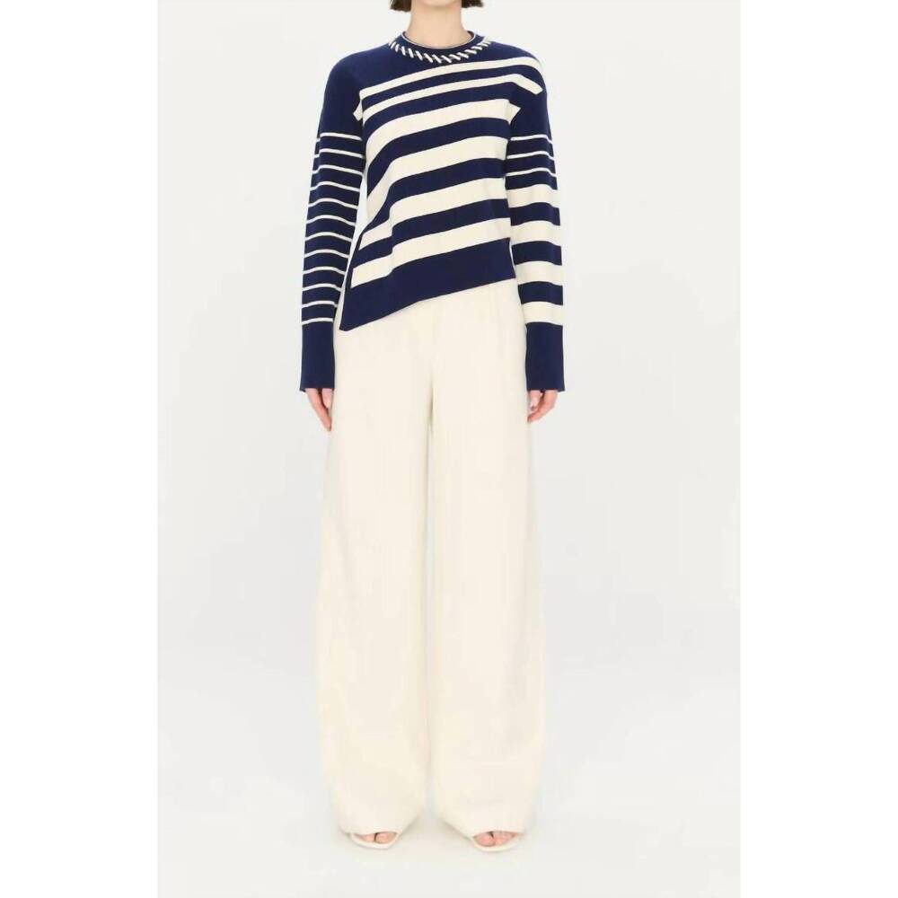 NEW SIMKHAI dale pullover sweater in midnight stripe